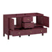Alana 60 Double Vanity Burgundy Red Cabinet Only Open Drawer