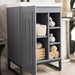 Alicante 24 Inches Single Vanity Gray Smoke Soft Close Door Hinges