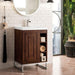 Alicante 24 Inches Single Vanity Mid Century Acacia Side View
