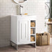 Alicante 24" Single Vanity Glossy White Brushed Nickel Side View