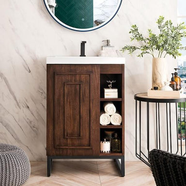 Alicante 24" Single Vanity Mid Century Acacia Soft Close Door Hinges