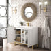 alicante 39.5 inches single vanity glossy white radiant gold side view