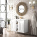 Alicante 39.5 Inches Single Wall Mount Vanity Glossy White Side View