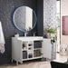Alicante 39.5" Single Vanity Glossy White Brushed Nickel Open Cabinet