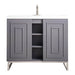 Alicante 39.5" Single Vanity Gray Smoke Front View in White Background