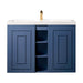 Alicante 39.5" Single Wall Mount Vanity Azure Blue White Glossy Composite Stone Top