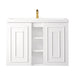 Alicante 39.5" Single Wall Mount Vanity Glossy White Front View