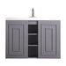 Alicante 39.5" Single Wall Mount Vanity Gray Smoke Front View