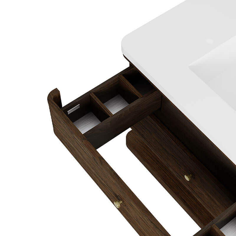 Allamari 36" Single Vanity Sable Cabinet Only Full-Extension Drawers