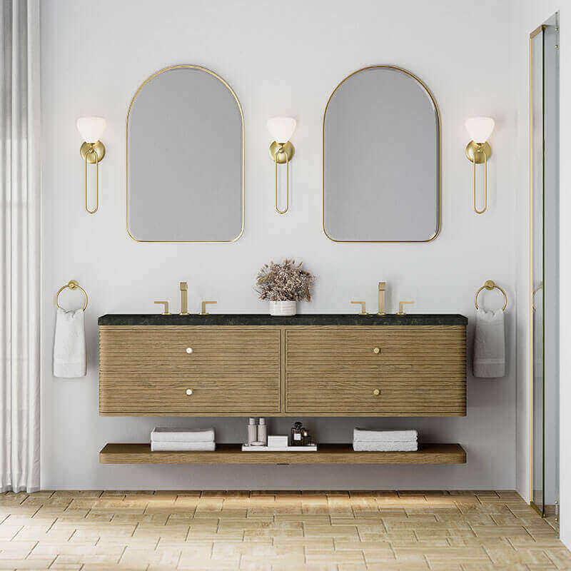 Allamari 72 Double Vanity Dune Mist in Phantome Eclos Top Front View