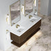 Allamari 72 Double Vanity Sable in Single Hole Faucet White Zeus Silestone
