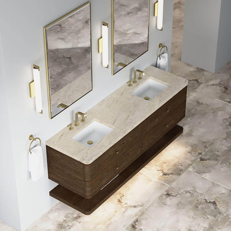 Allamari 72 Double Vanity Sable  in Tajnar Eclos Top