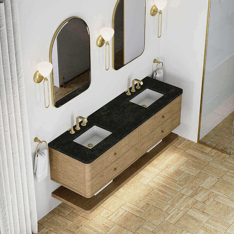 Allamari 72 Inch Double Vanity Dune Mist in Phantome Eclos Top