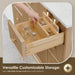 Altair Barnett 36 inch Single Bathroom Vanity with Top Natural Oak Customizable Storage