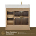 Altair Barnett 36 Single Bathroom Vanity with Top Natural Oak Back View