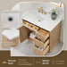 Altair Barnett 36 Single Bathroom Vanity with Top Natural Oak Countertop
