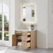 Altair Barnett 36 Single Bathroom Vanity with Top Natural Oak Open Drawer