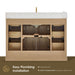 Altair Barnett 48 Single Bathroom Vanity with Top Natural Oak Back View