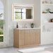 Altair Barnett 48 Single Bathroom Vanity with Top Natural Oak Corner View
