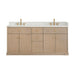Altair Barnett 72 Double Bathroom Vanity with Top Natural Oak Front View