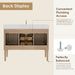 Altair Blaise 48 Single Bathroom Vanity with Top Light Oak Back View
