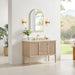 Altair Blaise 48 Single Bathroom Vanity with Top Light Oak Corner View