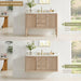 Altair Blaise 48 Single Bathroom Vanity with Top Light Oak Wall Mpounted Free Base