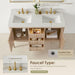 Altair Blaise 54 Double Bathroom Vanity with Top Light Oak Countertop