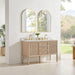 Altair Blaise 54 inch Double Bathroom Vanity with Top Light Oak Corner View