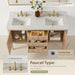 Altair Blaise 60 Double Bathroom Vanity with Top Light Oak Countertop