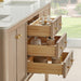 Altair Blaise 60 Double Bathroom Vanity with Top Light Oak Side View Drawer