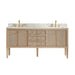 Altair Blaise 72 Double Bathroom Vanity with Top Light Oak Front View