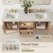 Altair Blaise 72 Double Bathroom Vanity with Top Light Oak Top View