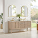 Altair Blaise 72 inch Double Bathroom Vanity with Top Light Oak Corner View