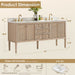 Altair Blaise 72 inch Double Bathroom Vanity with Top Light Oak Dimension