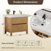 Altair Cascadia 36 inch Single Bathroom Vanity with Top Weathered Fir Dimension