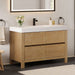 Altair Cascadia 48 Single Bathroom Vanity with Top Weathered Fir Corner View