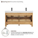 Altair Cascadia 60 Double Bathroom Vanity with Top Weathered Fir Back View
