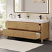Altair Cascadia 72 Double Bathroom Vanity with Top Weathered Fir Corner View Drawer