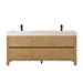 Altair Cascadia 72 Double Bathroom Vanity with Top Weathered Fir Front View