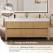 Altair Cascadia 72 inch Double Bathroom Vanity with Top Weathered Fir Front View Detail