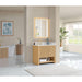 Altair Cecil 36 inch Single Bathroom Vanity with Top White Oak Corner View