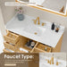Altair Cecil 48 Single Bathroom Vanity with Top White Oak Countertop