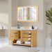 Altair Cecil 48 Single Bathroom Vanity with Top White Oak Open Drawer