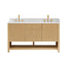 Altair Cecil 60 Double Bathroom Vanity with Top White Oak Front View