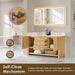 Altair Cecil 60 Double Bathroom Vanity with Top White Oak Soft Close Drawer