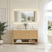 Altair Cecil 60 inch Double Bathroom Vanity with Top White Oak Front View