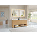 Altair Cecil 72 Double Bathroom Vanity with Top White Oak Corner View