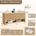 Altair Cecil 72 Double Bathroom Vanity with Top White Oak Dimension