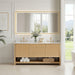 Altair Cecil 72 inch Double Bathroom Vanity with Top White Oak Front View